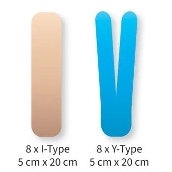 Kinesiology Tape Precut - Kne (8-pakning)